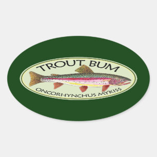 Sticker Ovale HUMORISER Rainbow TROUT BUT