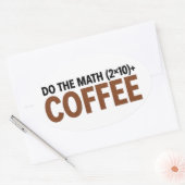 Sticker Ovale Humour de professeur de maths drôle Mème Blague (Enveloppe)