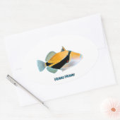 Sticker Ovale Humu Humu Fish (Enveloppe)