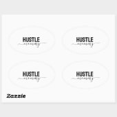 Sticker Ovale Hustle Maman (Feuille)