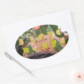 Sticker Ovale I (Coeur) Kenya Buffalo Patch/Print (Enveloppe)