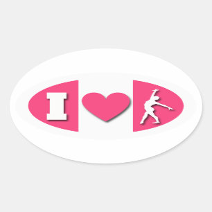 Sticker Ovale I gymnastique de coeur