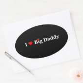 Sticker Ovale I Heart Big Daddy Cadeaux (Enveloppe)