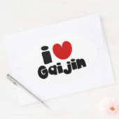 Sticker Ovale i heart Gaijin (Enveloppe)