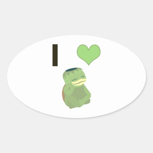 Sticker Ovale I Heart Kappa (Devant)
