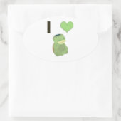 Sticker Ovale I Heart Kappa (Sac)