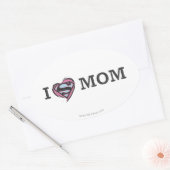 Sticker Ovale I Heart Maman (Enveloppe)