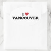 Sticker Ovale I Heart Vancouver Canada (Sac)