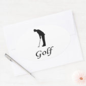 Sticker Ovale I Love Golf (Enveloppe)