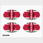 Sticker Ovale I Love Kenya et "Hakuna Matata" Art Print (Feuille)