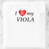 Sticker Ovale I Love My Viola (Sac)