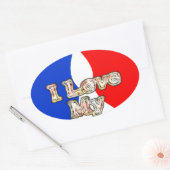Sticker Ovale "I Love My Wife" Imprimer (Enveloppe)