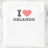Sticker Ovale I-Love-Orlando (Sac)