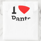 Sticker Ovale I Love Pants (Sac)