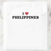 Sticker Ovale I Love Philippines (Sac)