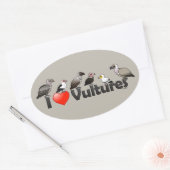 Sticker Ovale I Love Vultures (Afrique) (Enveloppe)