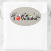 Sticker Ovale I Love Vultures (Afrique) (Sac)