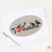 Sticker Ovale I Love Vultures (Eurasie) (Enveloppe)