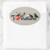 Sticker Ovale I Love Vultures (Eurasie) (Sac)