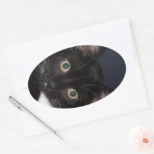 STICKER OVALE I LUV KATZ (Enveloppe)