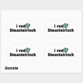 Sticker Ovale I red Stoasteirisch Styermark Autriche (Feuille)