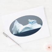Sticker Ovale Icebergs à Terre-Neuve (Enveloppe)