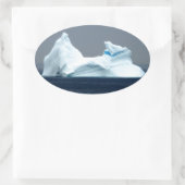 Sticker Ovale Icebergs à Terre-Neuve (Sac)