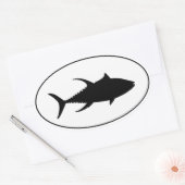 Sticker Ovale Icône de thon jaune (Enveloppe)