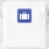 Sticker Ovale Icône de valise (Sac)