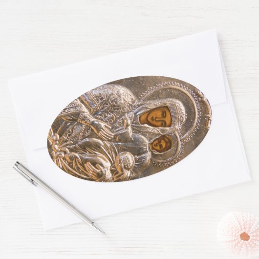 Sticker Ovale Icône orthodoxe (Enveloppe)