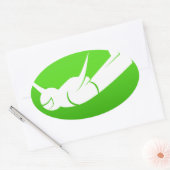 Sticker Ovale Icône Sky Diver (Enveloppe)