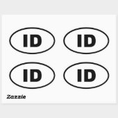 Sticker Ovale ID Idaho (Feuille)