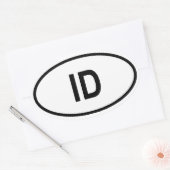 Sticker Ovale Idaho "ID" (Enveloppe)