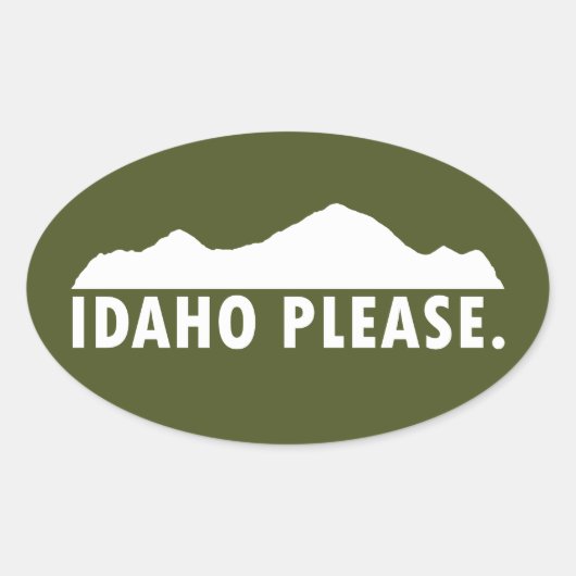 Sticker Ovale Idaho S'Il Vous Plaît (Devant)