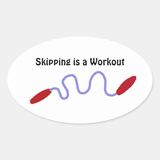 Sticker Ovale Ignorer est un exercice (Devant)