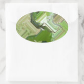 Sticker Ovale Iguana verte (Sac)