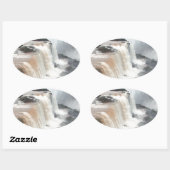 Sticker Ovale iguazu tombe au Brésil (Feuille)
