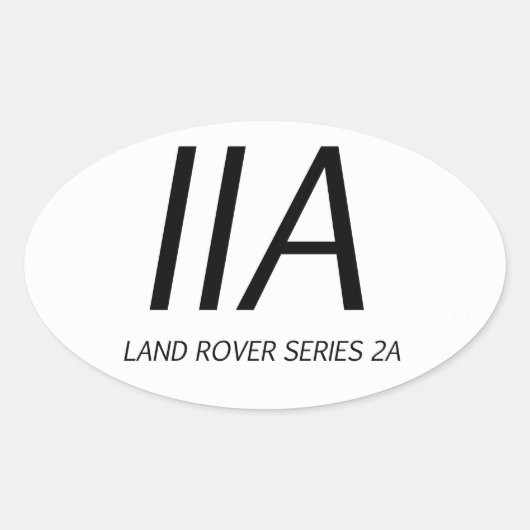Sticker Ovale IIA Land Rover série IIA (Devant)