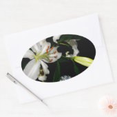 Sticker Ovale Iirsh Design - Collection de laiton et de fleurs (Enveloppe)