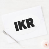 Sticker Ovale IKR | Écart de texte (Enveloppe)