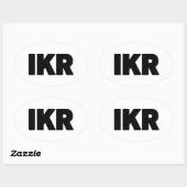 Sticker Ovale IKR | Écart de texte (Feuille)