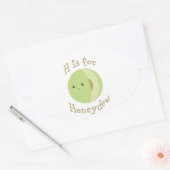 Sticker Ovale Il est pour Honeydew (Enveloppe)