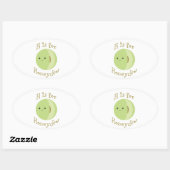 Sticker Ovale Il est pour Honeydew (Feuille)