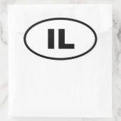 Sticker Ovale IL Illinois (Sac)
