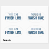 Sticker Ovale Il N'Y A Pas De Ligne De Fin (Feuille)