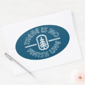 Sticker Ovale Il N'Y A Pas De Ligne De Fin (Enveloppe)