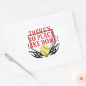 Sticker Ovale Il n'y a pas d'endroit comme chez soi ! (Enveloppe)