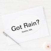 Sticker Ovale Il pleut ? (Enveloppe)