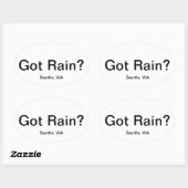 Sticker Ovale Il pleut ? (Feuille)