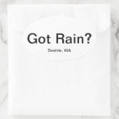 Sticker Ovale Il pleut ? (Sac)